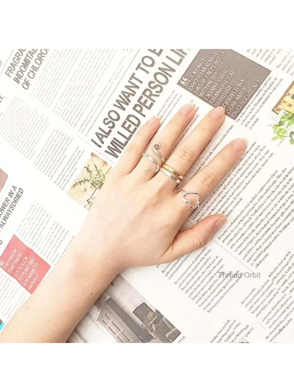 S925 Sterling Silver Adjustable Open Stacking Ring - Hypoallergenic